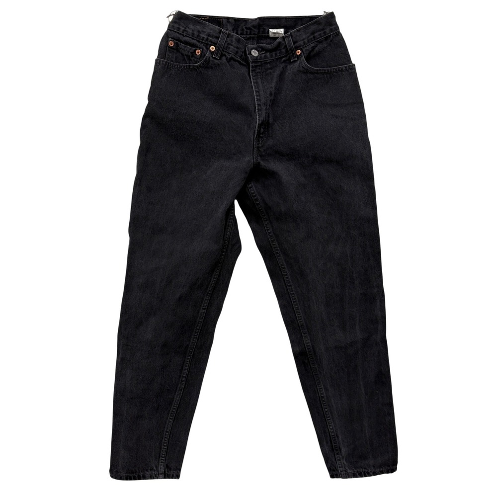 Levi's 550 Black charcoal‎ wash Relaxed Fit Tapered Leg Jeans Womens 12 90s Y2k